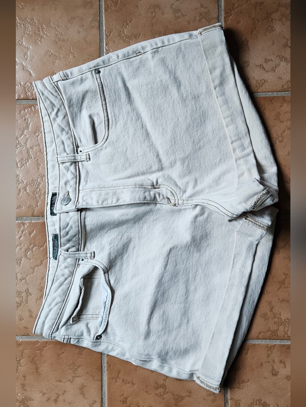 wild fable Cream High-Rise Denim Shorts